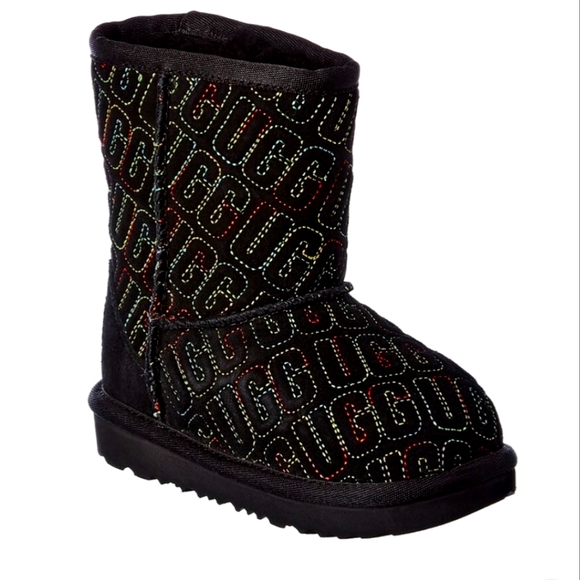 UGG Classic II Graphic Stitch Suede Boot Size 9 kids - Picture 2 of 11
